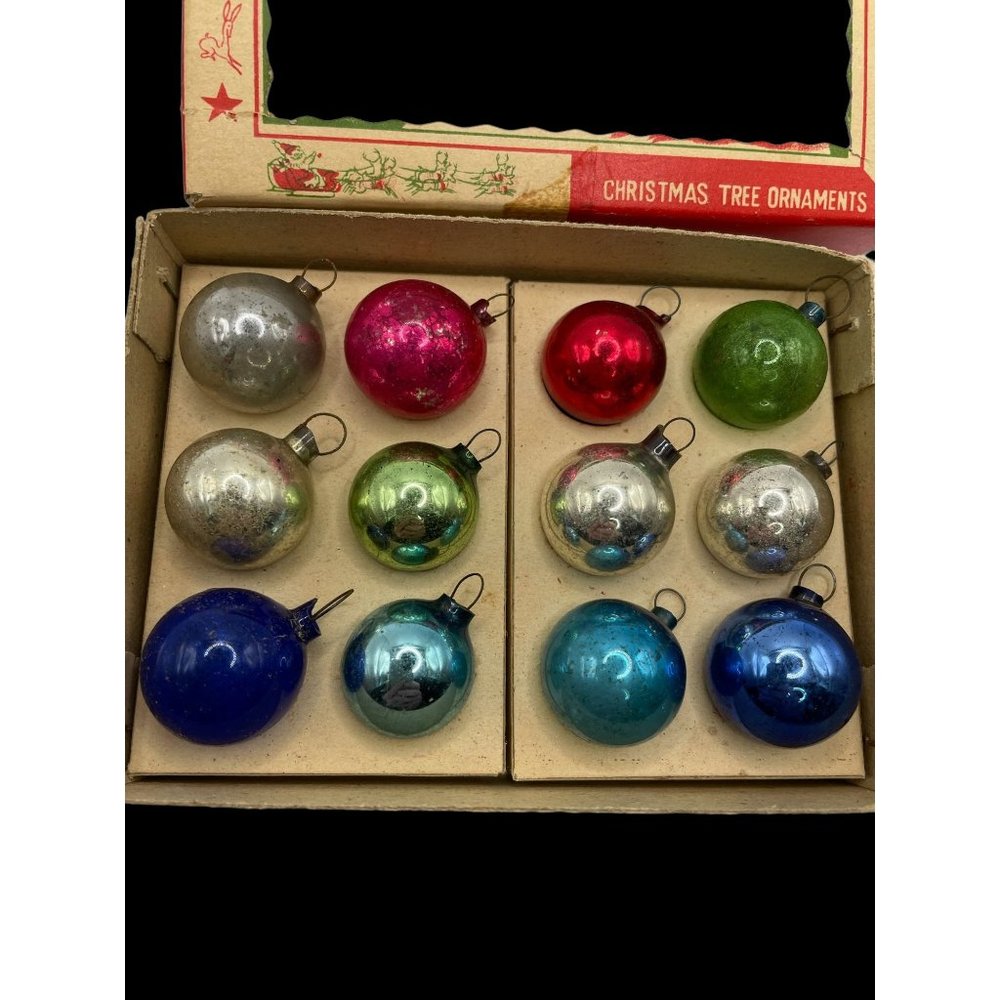 Vintage Shiny Bright Holiday Christmas Ornaments